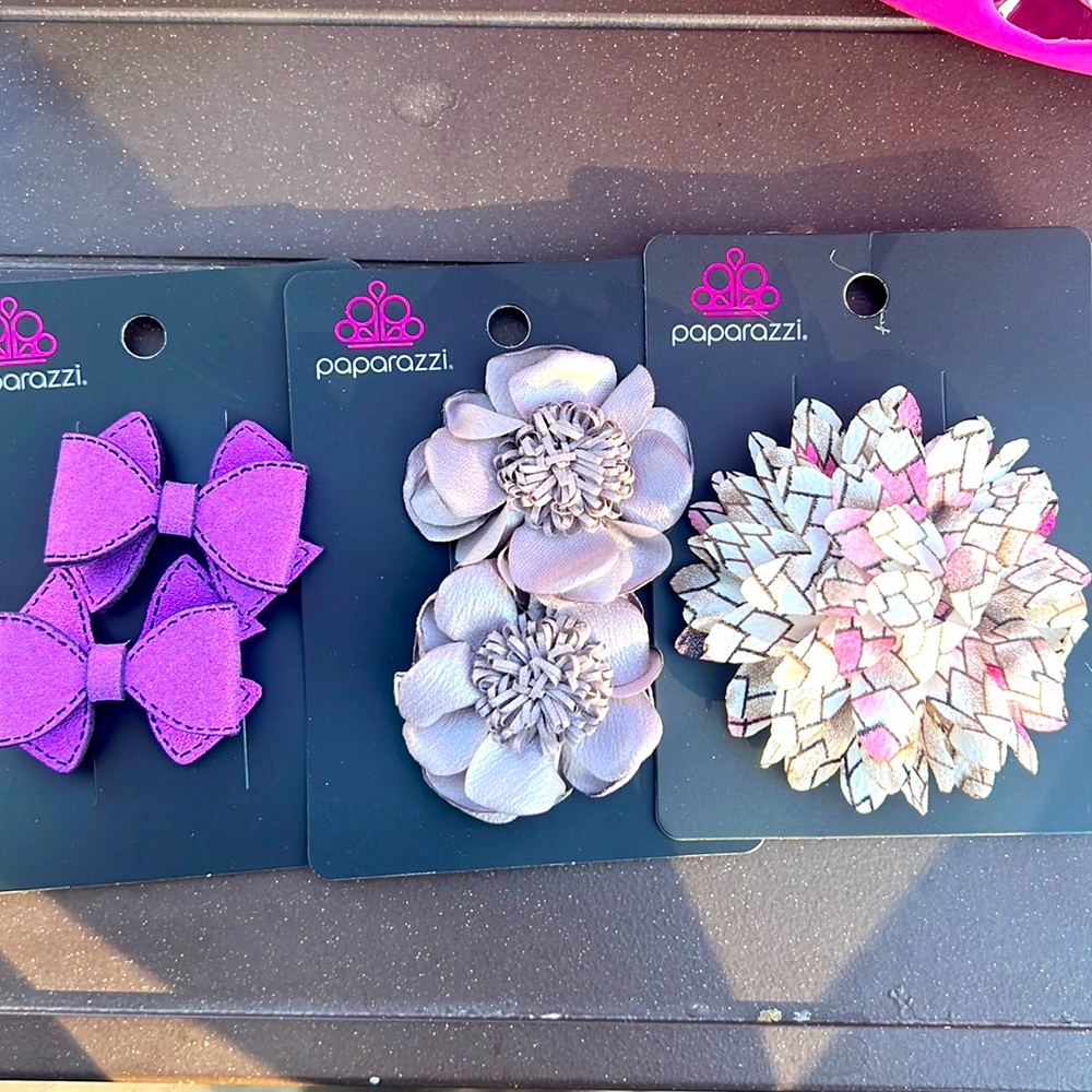 3 pack paparazzi hair clips